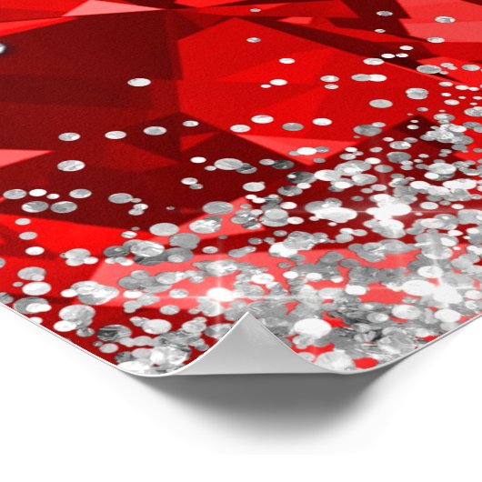 Poster Red Gorgey Emerald Joyeux Noël (Coin)