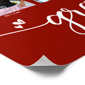 Poster Red Graduation K-12 Photo Collage Script moderne (Coin)