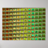 Poster Red Green 3 Art Abstrait (Devant)