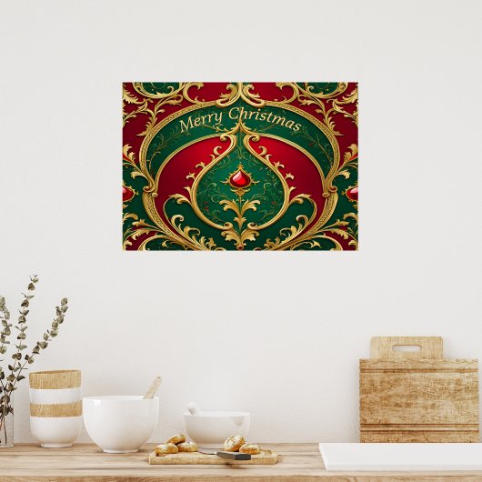 Poster Red Green Gold (Cuisine)