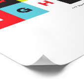 Poster Red Green Modern Merry n Bright Holiday Art Print (Coin)