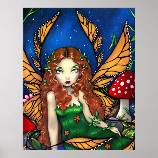 Poster Red Haied Fairy Queen ART IMPRIMER (Devant)