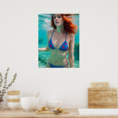 Poster Red Haioman Polka Dot Bikini Photo sous-marine (Cuisine)