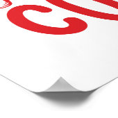 Poster Red Happiness est Hot Cocaca Typographie Holiday (Coin)