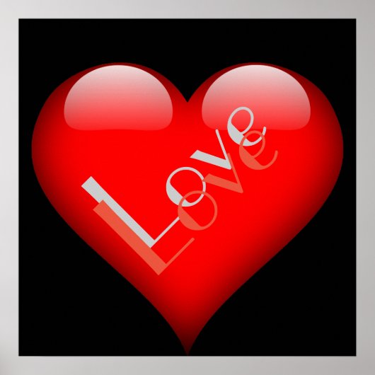 Poster Red Heart Attractive Parisian Love Mariage (Devant)