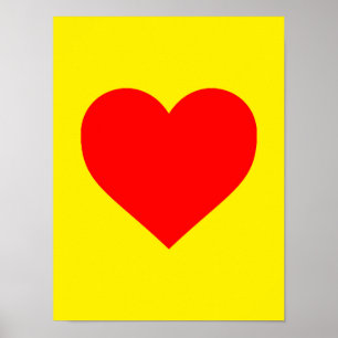 Poster Red Heart Heat Pop Art