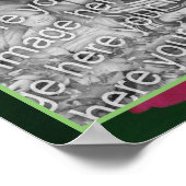 Poster Red Hibiscus Flower Frame Ajouter Votre Photo (Coin)