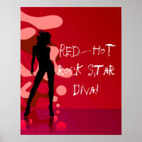Poster Red Hot Rock Star Diva