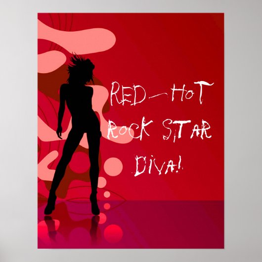 Poster Red Hot Rock Star Diva (Devant)