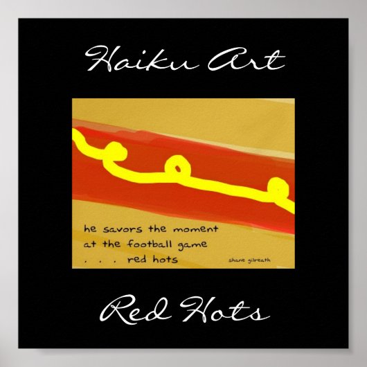 Poster Red Hots Haiku Art Print (Devant)