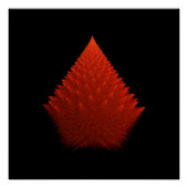 Poster Red Incendia Script Fractal (Devant)