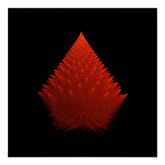 Poster Red Incendia Script Fractal (Devant)