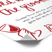 Poster Red Italian Hand Drawn Guess How Old The Groom (Coin)