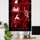Poster RED James Dore fond noir (Bureau à domicile)
