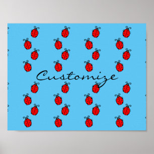 Poster Red Ladybugs Crawling Thunder_Cove