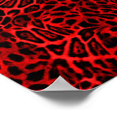 POSTER RED LEOPARD WOBBLE MOTIFS ARRIÈRE - PLANS WALLPAPE (Coin)