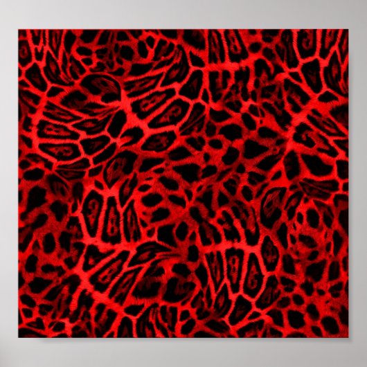 POSTER RED LEOPARD WOBBLE MOTIFS ARRIÈRE - PLANS WALLPAPE (Devant)