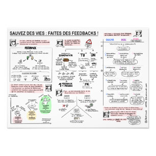 Poster: "Red levens, maak FEEDBACKS!" Foto Afdruk