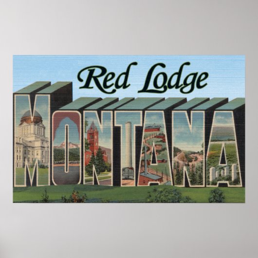 Poster Red Lodge, Montana (Devant)