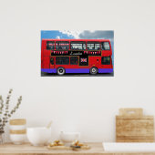 Poster Red London Bus Double Decker (Cuisine)