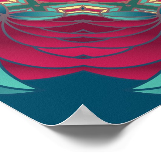 Poster Red Lotus Mandala (Coin)