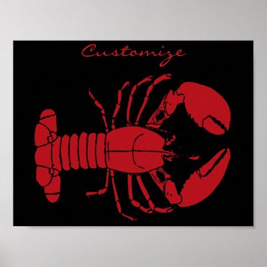 Poster Red Maine Lobster Thunder_Cove (Devant)