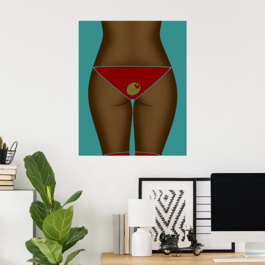 Poster Red Martini Bikini (Bureau à domicile)