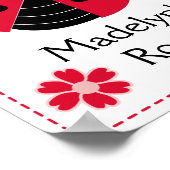 Poster Red Mod Ladybug Girl's Room Art Imprimer personnal (Coin)