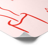 Poster Red Modern Hand Drawn Graduation Party Welcome (Coin)