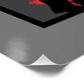 Poster Red 'n Black Night Sentinal Art moderne Abstrait (Coin)