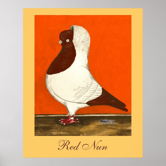 Poster Red Nun Pigeon (Devant)