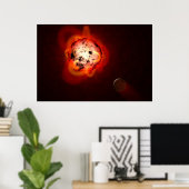 Poster Red Nwarf Star Orbité Par Une Hypothétique Exoplan (Bureau à domicile)