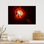 Poster Red Nwarf Star Orbité Par Une Hypothétique Exoplan (Cuisine)