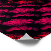 Poster Red Peonies Art Floral Abstrait (Coin)
