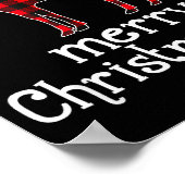 Poster Red Plaid Merry Christmoose Christmas T Shirt Moos (Coin)