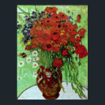 Poster Red Poppies & Daisies (F280) Van Gogh Fine Art<br><div class="desc">Red Poppies and Daisies, Vincent van Gogh, Auvers-sur-Oise, juin 1890. Huile sur toile, 65 x 50 cm. Collection privée. F 280, JH 2032 Vincent Willem van Gogh (30 mars 1853 - 29 juillet 1890) était un artiste postimpressionniste néerlandais. Certaines de ses peintures sont maintenant parmi les oeuvres d'art les plus...</div>