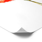 Poster Red poppies watercolor wall art (Coin)