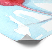 Poster Red Radis Garden Vegetable Aquarelle Art (Coin)