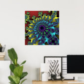Poster Red Rainbow Burst (Bureau à domicile)