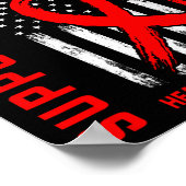 Poster Red Ribbon Maman Maladie cardiaque Drapeau de sens (Coin)