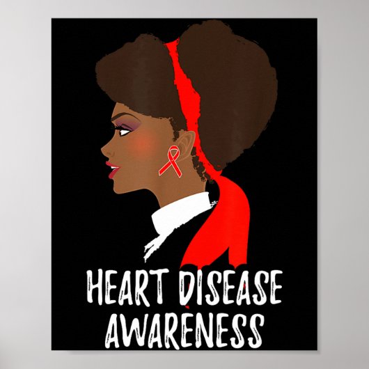 Poster Red Ribbon Month _ National Heart Disease Awarenes (Devant)