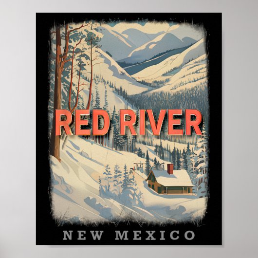Poster Red River New Mexico Nm Skiing Extravaganza Sd778 (Devant)