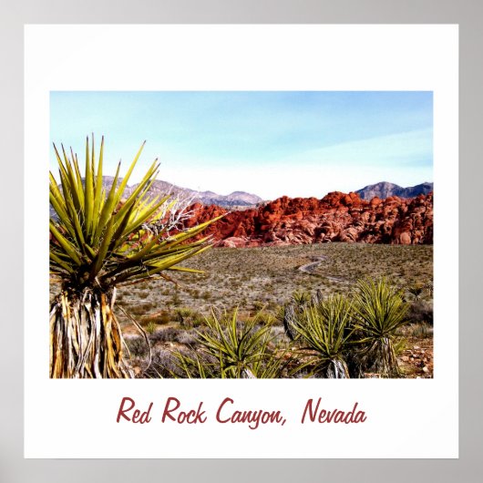 Poster Red Rock Canyon, Las Vegas Desert Scenery (Devant)