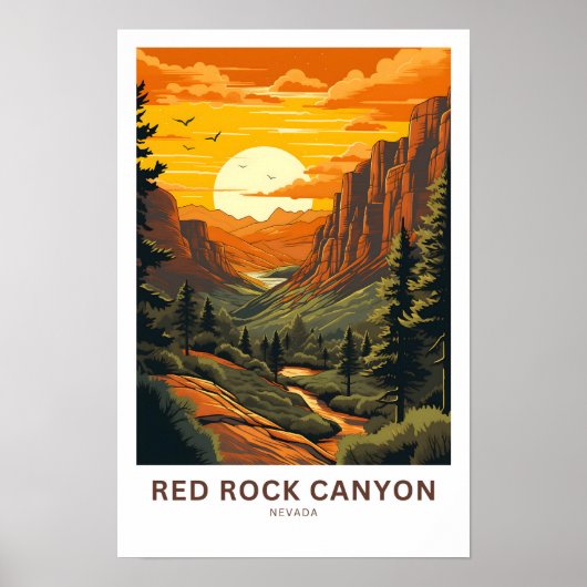 Poster Red Rock Canyon Nevada Imprimer (Devant)