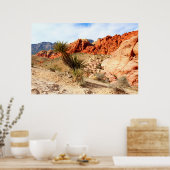 Poster Red Rock Canyon Spring Mountains Arrière - plan (Cuisine)