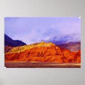 Poster Red Rock et Clouds Print (Devant)