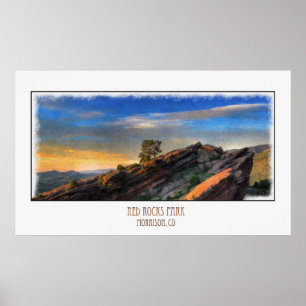 Poster Red Rocks Oil Painting