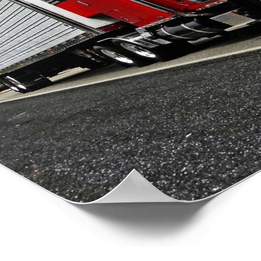 Poster Red & Rollin' Peterbilt (Coin)