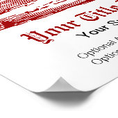 Poster Red Rooster Old Farmhouse Vintage (Coin)