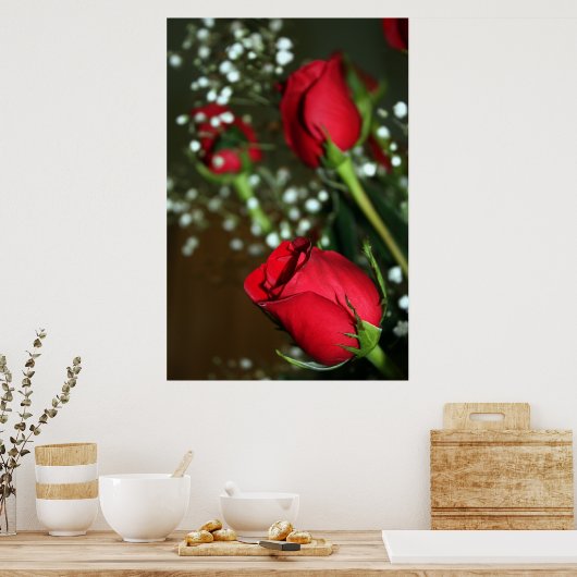 Poster Red Roses (Cuisine)